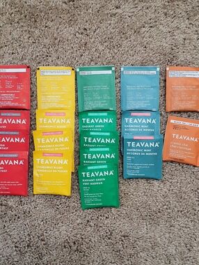 STARBUCKS TEAVANA Tea Lot of 18 Sachets Mix of 6 Various Flavors for Tea Lovers